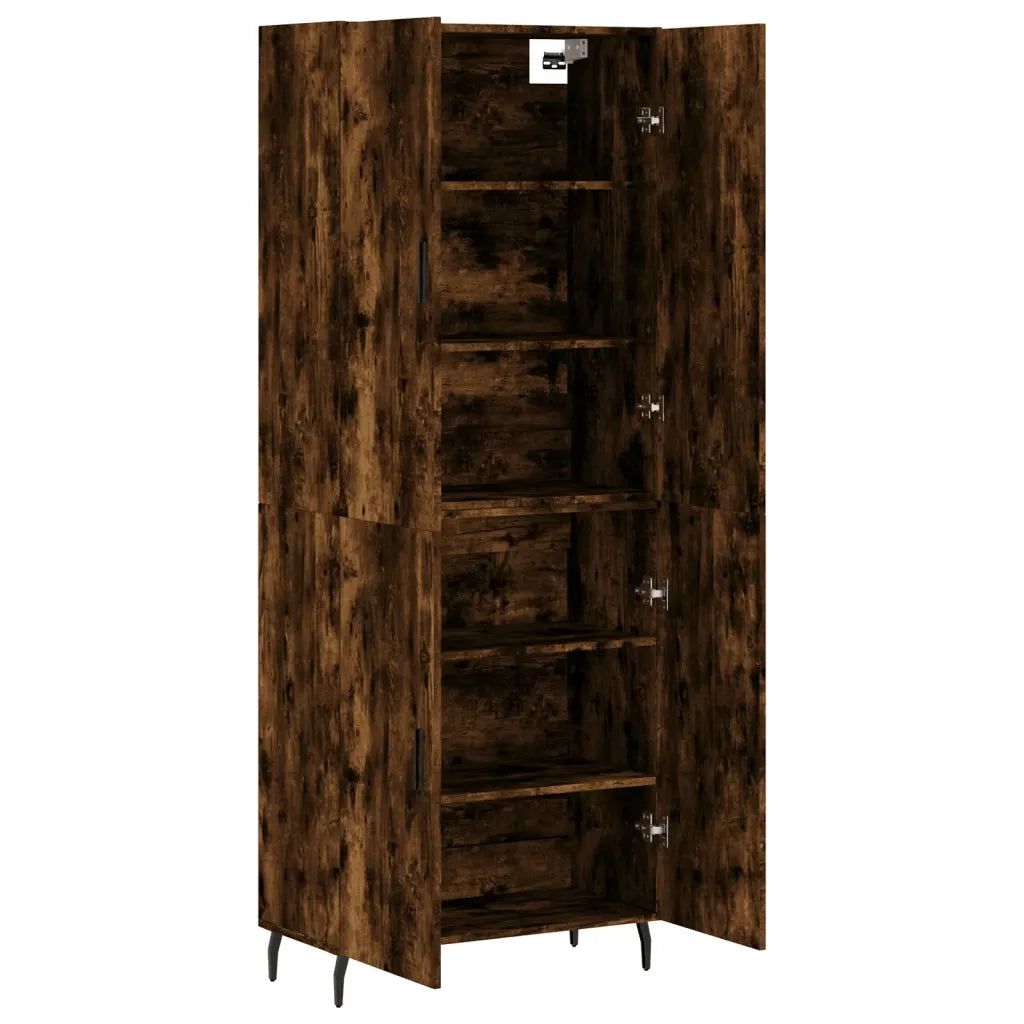 Credenza Rovere Fumo  69,5x34x180 cm in Legno Multistrato 3195696
