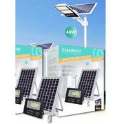 Trade Shop - Faro Faretto Led Pannello Solare Fotovoltaico Ip67 40 W Con Telecomando Led-8191 -