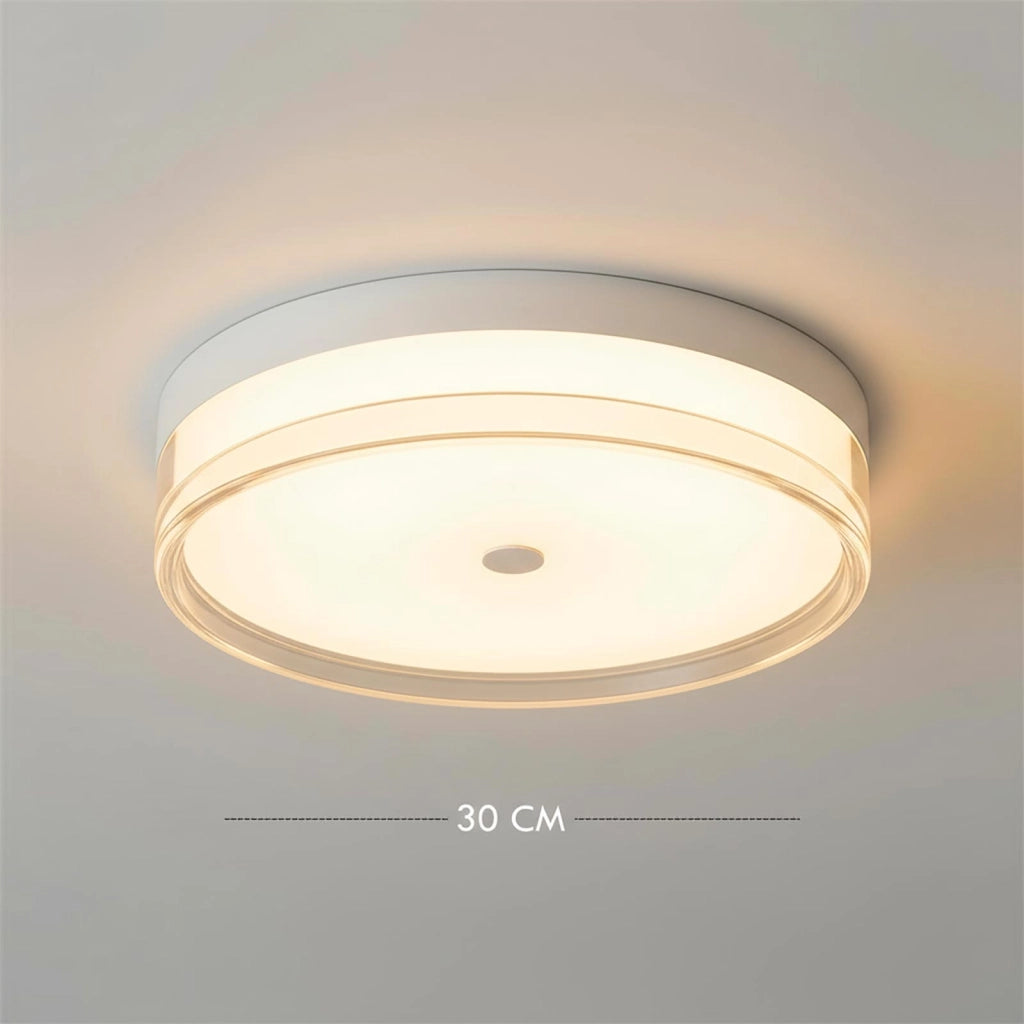 Plafoniera Tonda LED 24W CCT 3 Temperature IP40 Lampada Bianca Circolare Moderna Luce Soffitto Parete Bagno Ufficio 30cm