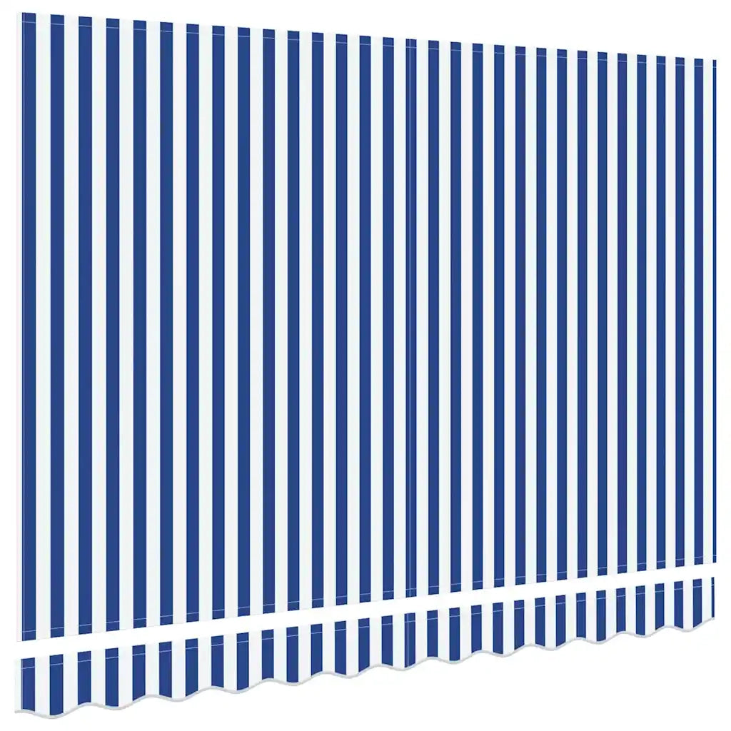 Telo di ricambio per tenda da sole-Telo da sostituire per tenda da sole Blu e Bianco 3,5 x 2 m