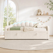 LETTO Divano letto idraulico con contenitore 90x200 cm velluto beige
