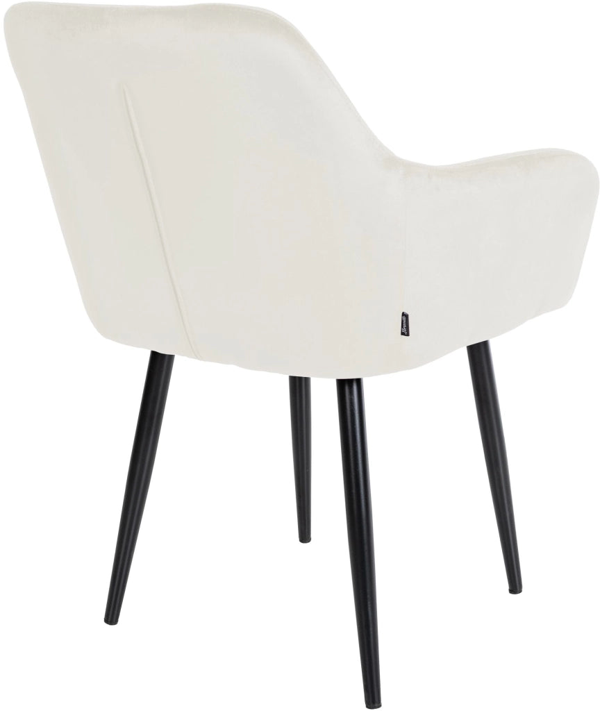 Sedia da pranzo Stanley Velvet crema