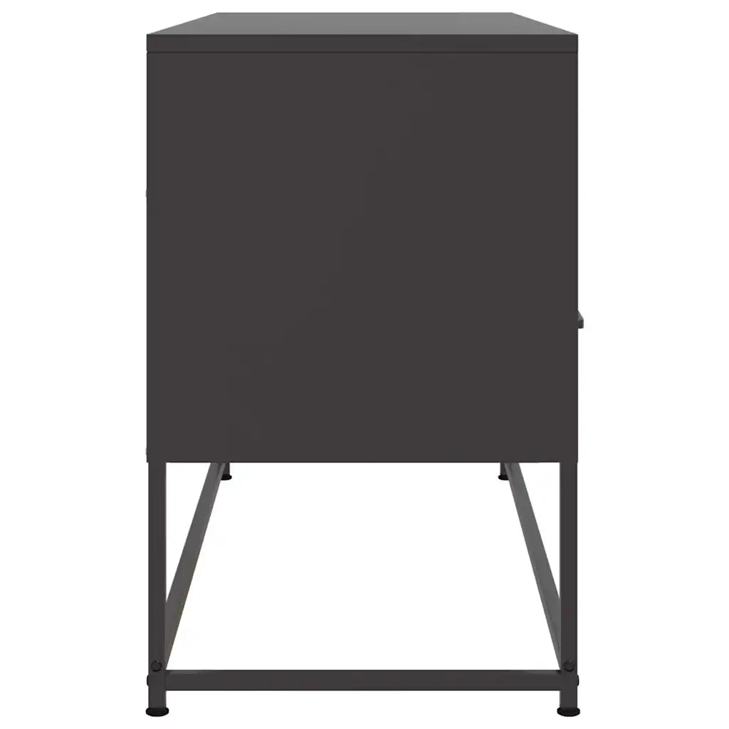 Mobile TV Nero 100,5x39x60,5 cm in Acciaio 846542