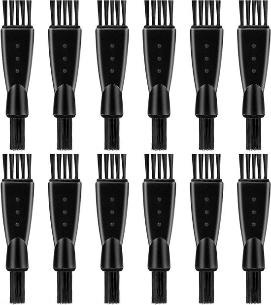 Set di 12 borsette di pulizia per rasoi e tastiere elettrici - spazzola a doppia testa per rasoi e tastiere - mini spazzola per rasoi e tastiere