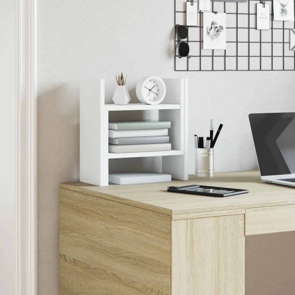 Organizer Scrivania Bianco 34,5x15,5x35,5 cm Legno Multistrato CFW7329012