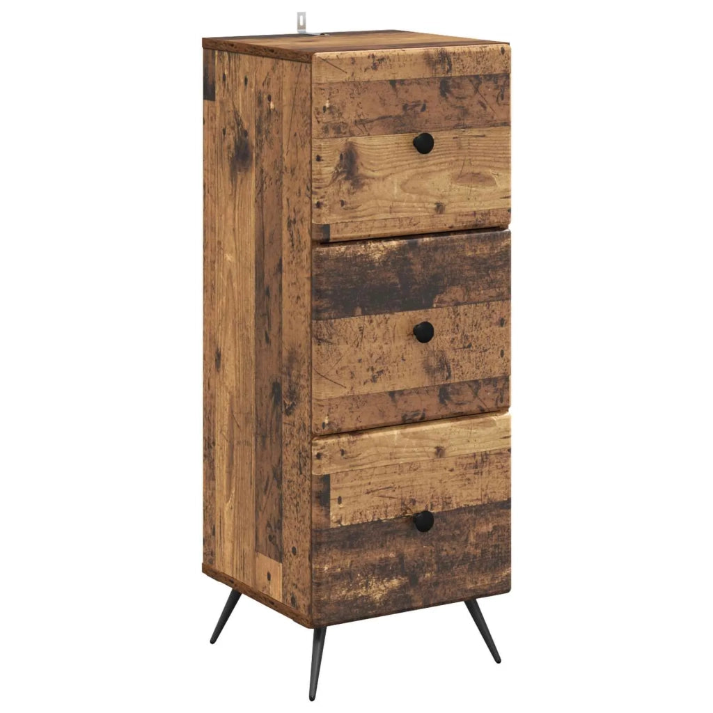 Mobile con Cassetti Legno antico 33 x 34,5 x 90 cm 895543