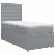 Letto box spring con materasso Grigio Chiaro 100 x 200 cm 3454319