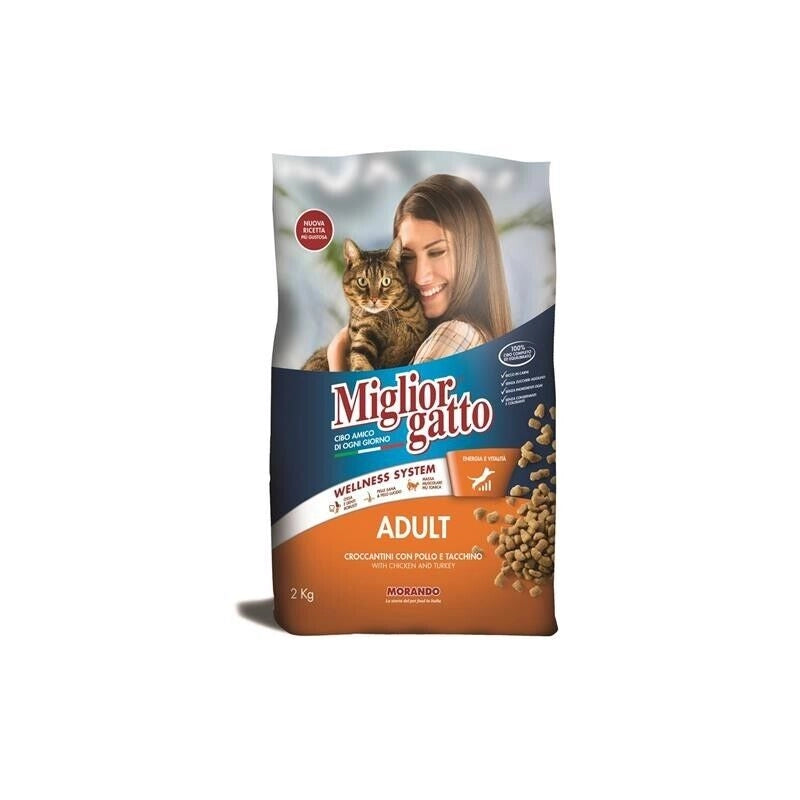 MIGLIOR GATTO CROCCANTINI CON POLLO E TACCHINO 2 KG