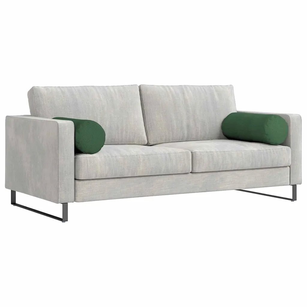 Cuscini a rullo 2 pz | Cuscini per sedie Verde Scuro ? 25 x 70 cm Tessuto in Cords