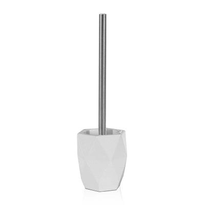Portascopino bagno d'appoggio bianco Gedy serie Dalia in ceramica