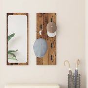 vidaXL Appendiabiti a muro Legno vecchio 30 x 1.5 x 80 cm