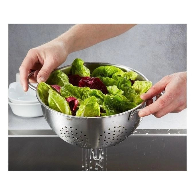 GEFU G28130 COLINO Colino Acciaio Inox 24 cm Capacita' 4 L con Maniglie e Lavabile in Lavastoviglie colore Acciaio inox