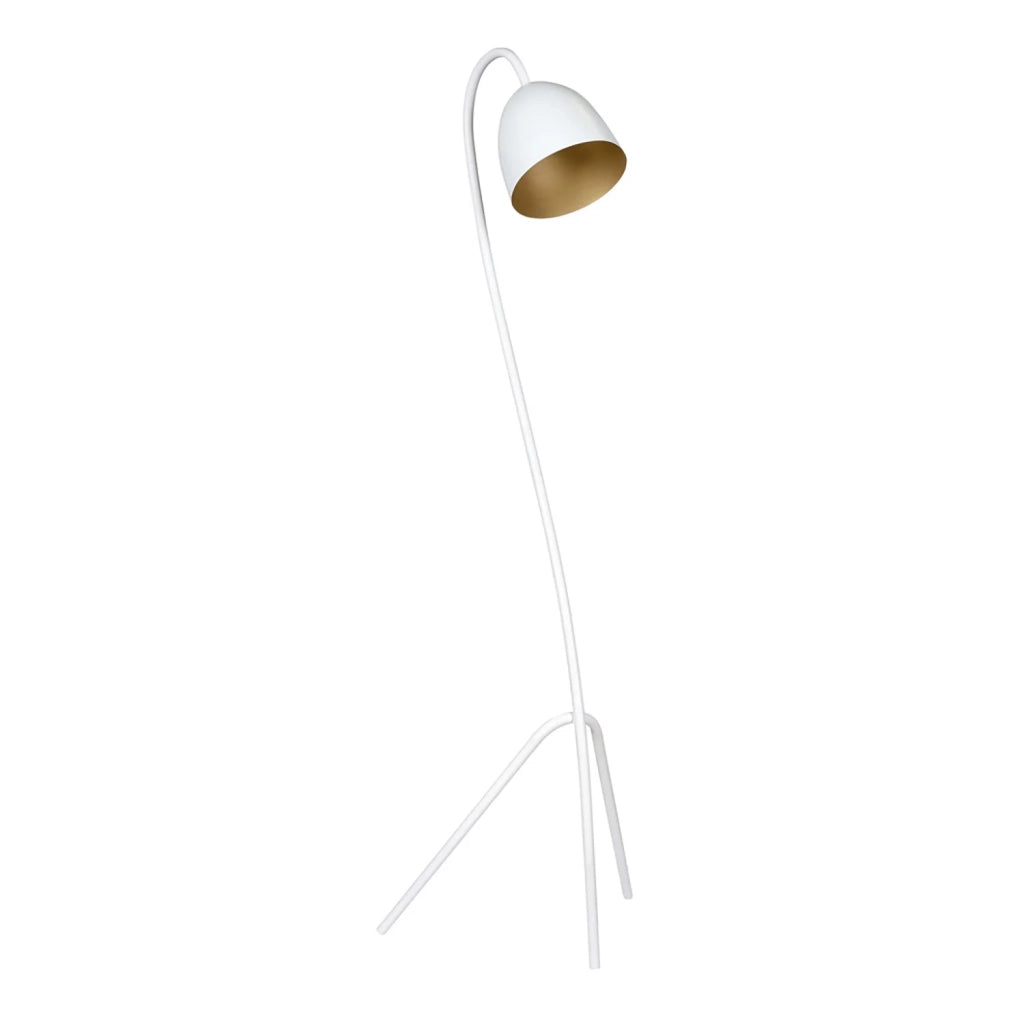 Piantana Moderno Beowulf Acciaio Bianco 1 Luce E27 Ip20