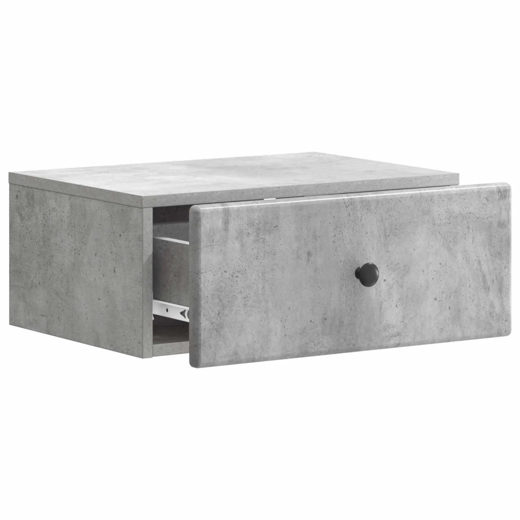 Mobiletto da notte a muro Grigio Cemento 49 x 34,5 x 20 cm 899131