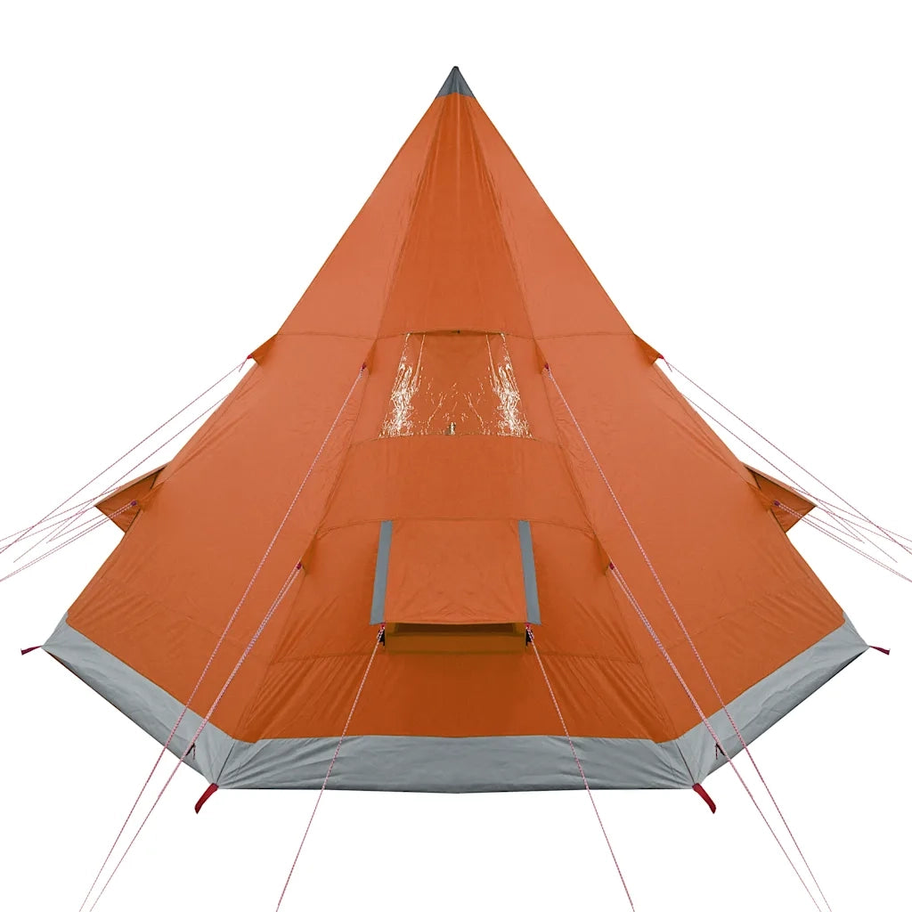 Tenda da Campeggio Tipi 4 Persone Arancione Impermeabile 94382