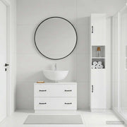 Set di Armadi da Bagno da 2 Pezzi HOORN Bianco Lucido 3417553