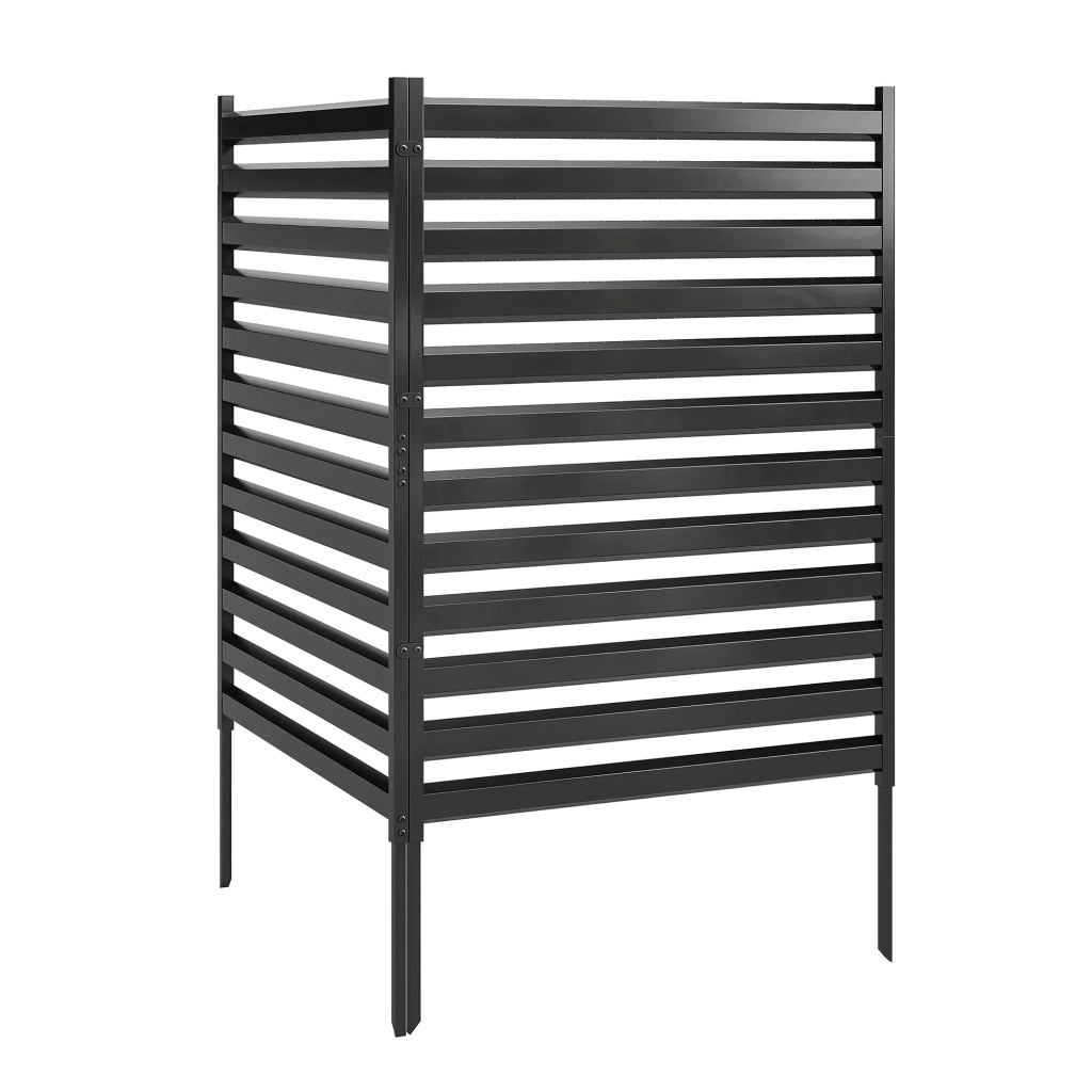 Pannello Sichtschutz 2 Pezzi Metall Grigio ¨C Zephmum ¨C 91x152 cm
