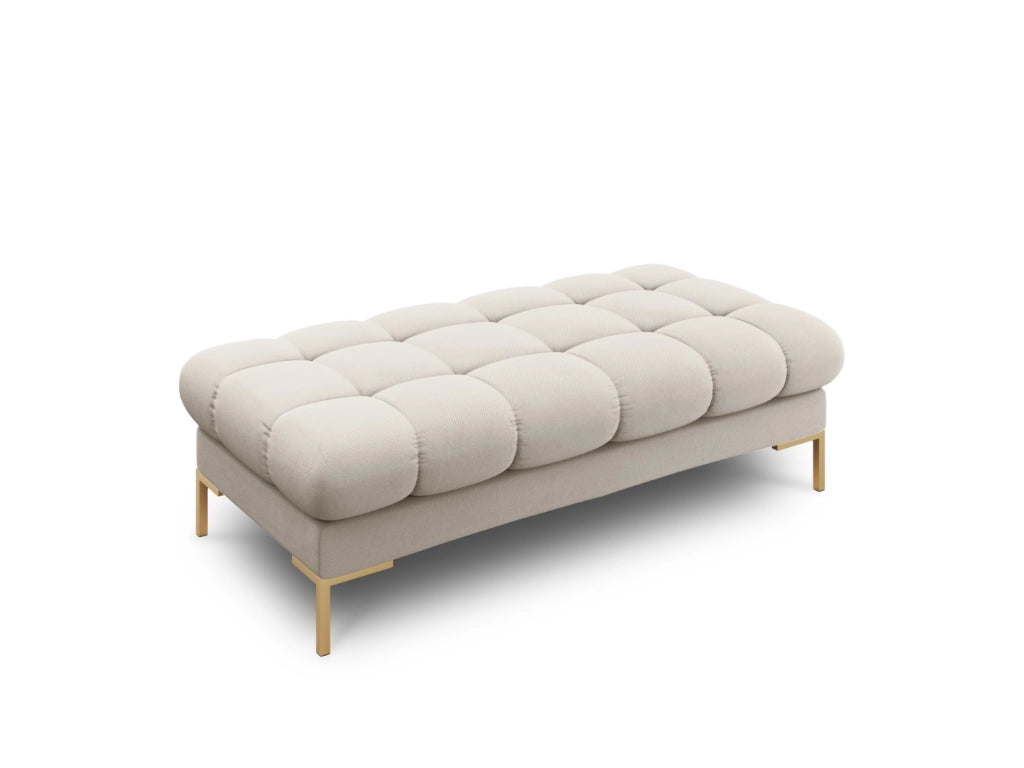Cosmopolitan Design - Panca "Bali" 2 posti in tessuto strutturato beige 