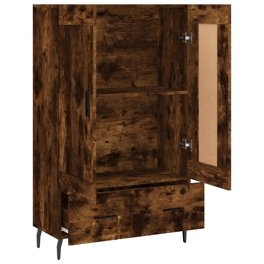vidaXL Credenza Rovere Fumo 69,5x31x115 cm in Legno Multistrato