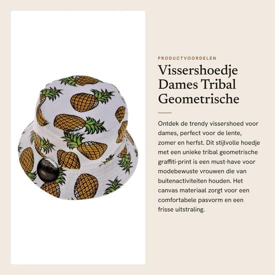 Cappello da pesca con stampa grafica geometrica - Canva - Stile moderno - Altezza bordo 7 cm - Altezza cimasa 12,5 cm - Adatto a donne/uomini - Lavaggio a mano consigliato - Cappello da pesca