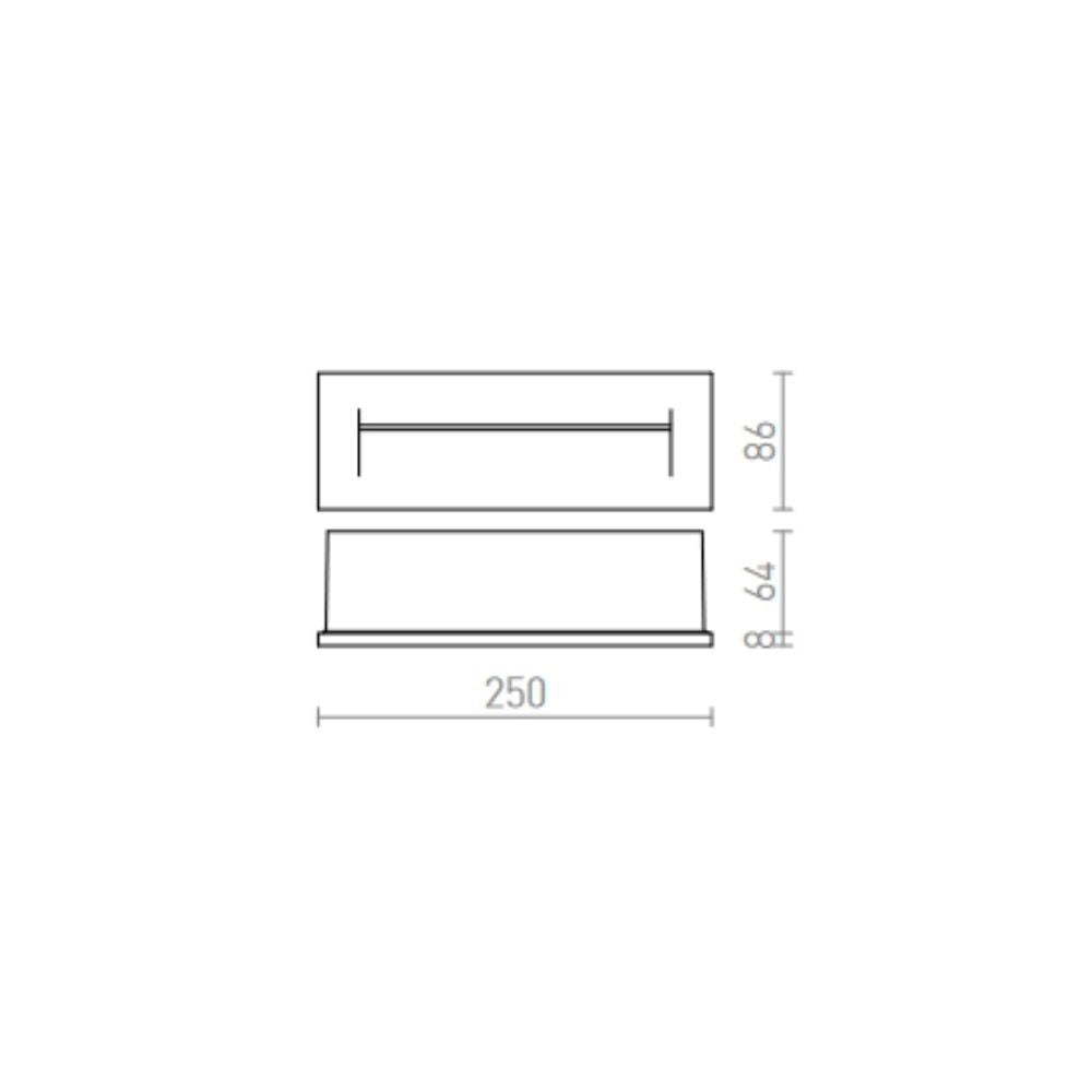 Lampada RASQ da incasso a parete grigio antracite 230V LED 8.5W IP65 3000K