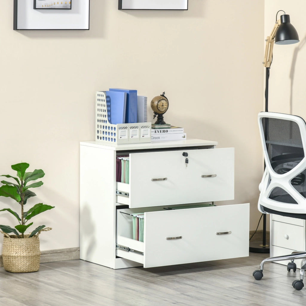 Scrivania con cassettiera ¨C zephmum ¨C 77x42x72 cm bianco