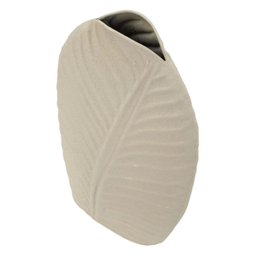 Vaso Decorativo VKH847, Beige, Metallo, 18x9,5x29,5 cm