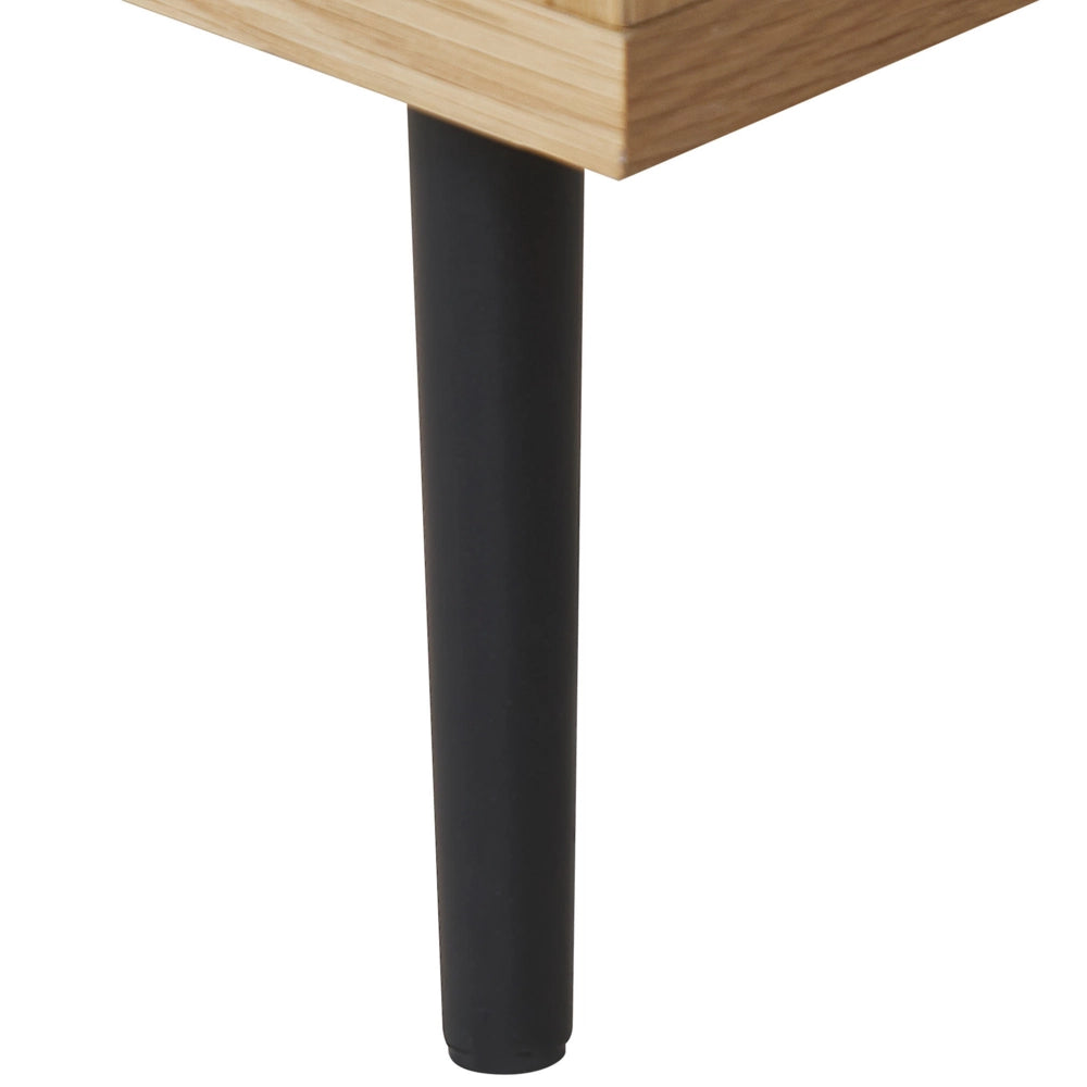 Libreria in rovere chiaro con MDF bianco 139 x 60 x 40 cm Contenitore con cassetti moderno
