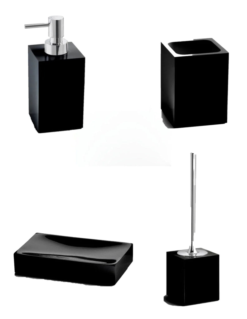 Set da 4 accessori d' appoggio GEDY linea Sofia nero matt