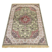 Tappeto RUBINE 317 Keshan VERDE cm.67x300 disegno classico persiano stile orientale tradizionale. Tappeto salotto, soggiorno, camera da letto, ingresso, corridoio.