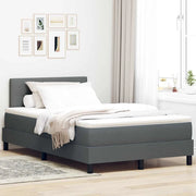 Letto a molle con materasso Grigio scuro 120 x 190 cm Tessuto 3342192