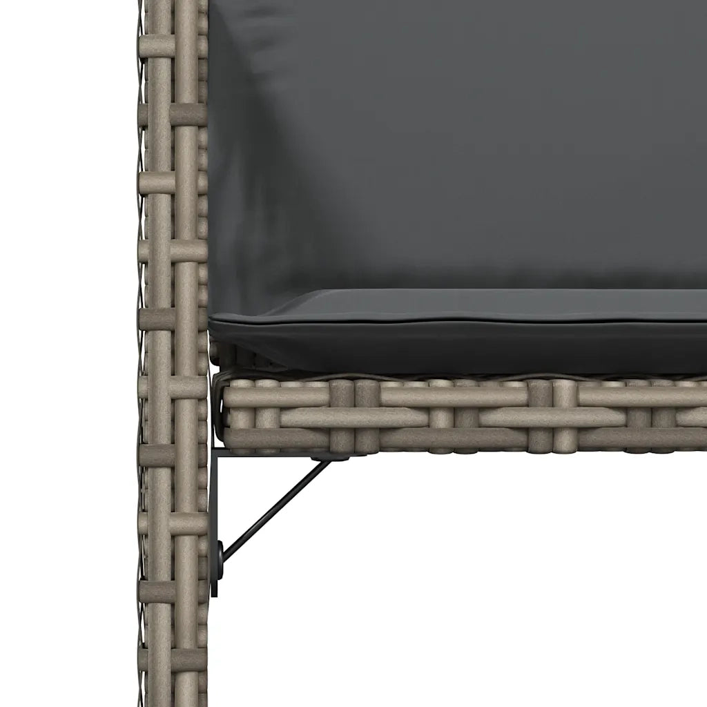 Sedie da Giardino con Cuscini 4pz Grigio in Polyrattan