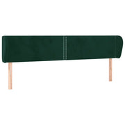 Testiera | Testata ad Orecchio Verde Scuro 203x23x78/88 cm in Velluto