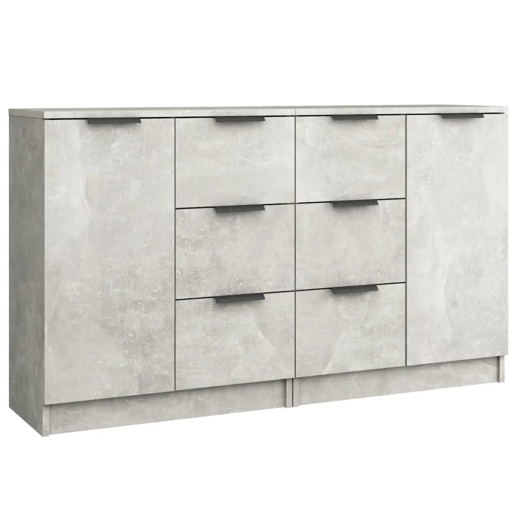 Credenze 2 pz Grigio Cemento 60x30x70 cm in Legno Multistrato 3115791