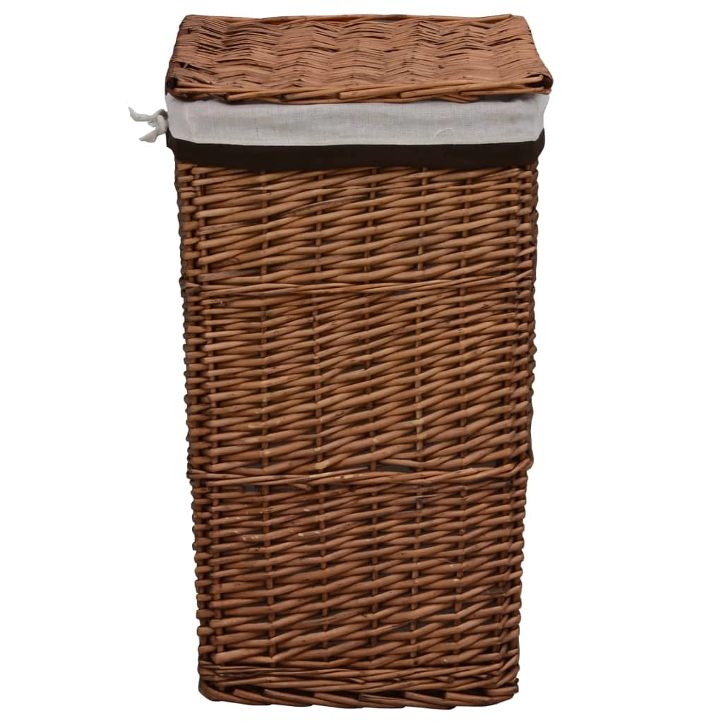 Cesto portabiancheria 43 x 34 x 57,5 ​​cm marrone salice 02_0006119