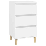 Comodino | Armadio da Notte | Mobiletto da notte Bianco 40x35x70 cm in Legno Multistrato