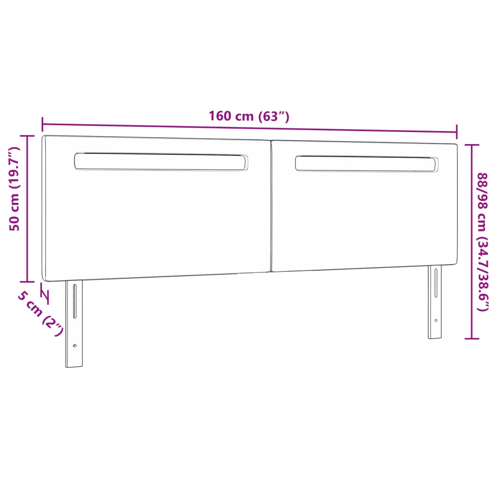 Testata letto design semplice bianco puro 160 cm in finta pelle