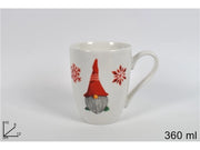 1 Pezzo Tazza Tazzone in Ceramica Latte Natale Natalizio 360 ml