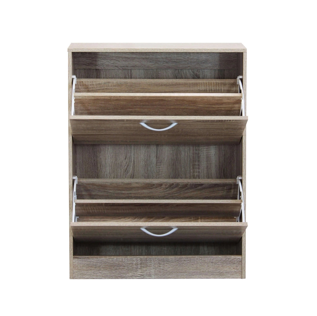 SCARPIERA SALLY LEGNO NATURALE CON 2 ANTE A RIBALTA 60 X 24 X H80 CM