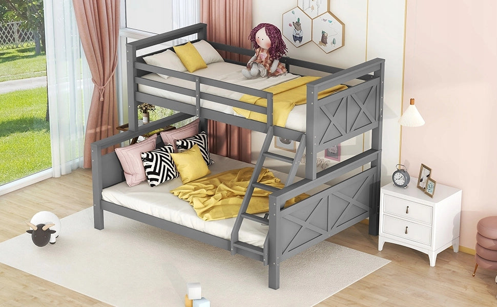 Letto a castello 90x140x200 - Xylo - Grigio, separabile