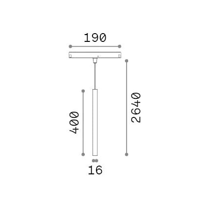 Modulo Illuminante Per Binario Ego 1 Luce Led Integrato Nero 5.5W 3000K