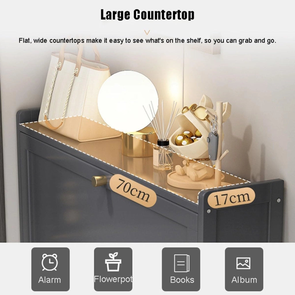 scarpiera Scarpiera con cassetti ribaltabili, scarpiera da Ingresso scarpiera Sottile da appoggio, Mobile in Legno Organizer per Scarpe per Armadio corridoio scarpiera Soggiorno