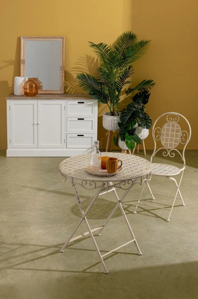 Set 2 Sedie Pieghevole 40x40x94 cm Emily in Acciaio