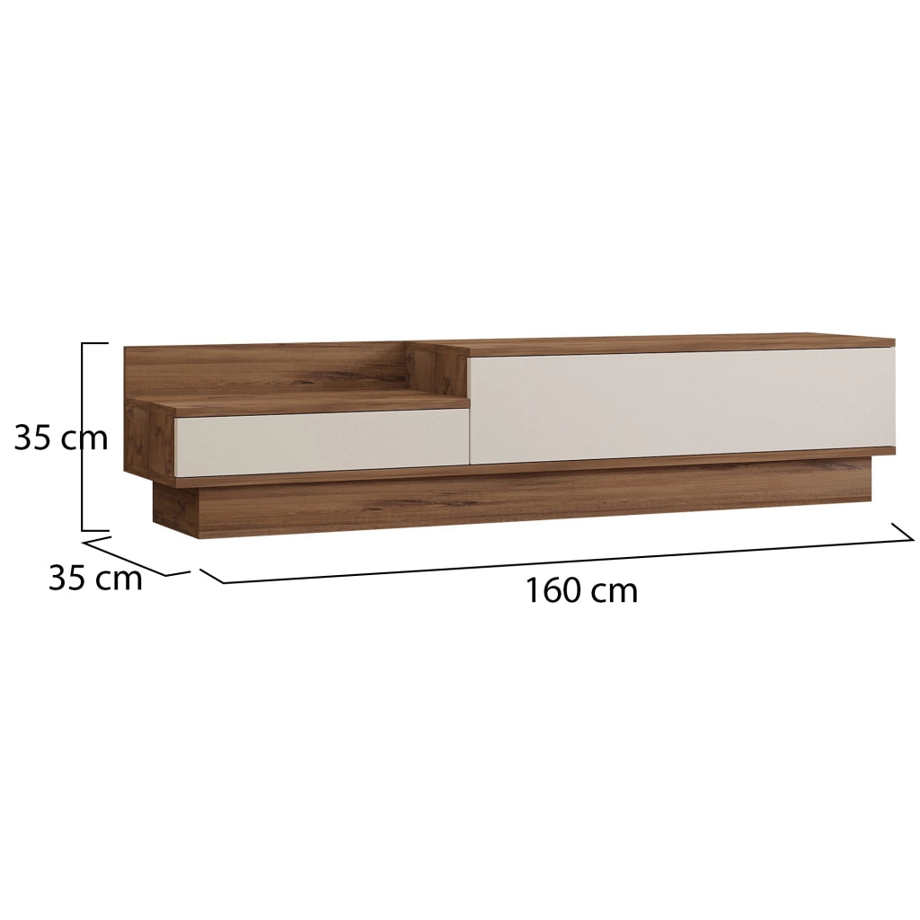 Persico, Mobile Porta tv 2 Ante, 160x35x35h cm Bianco