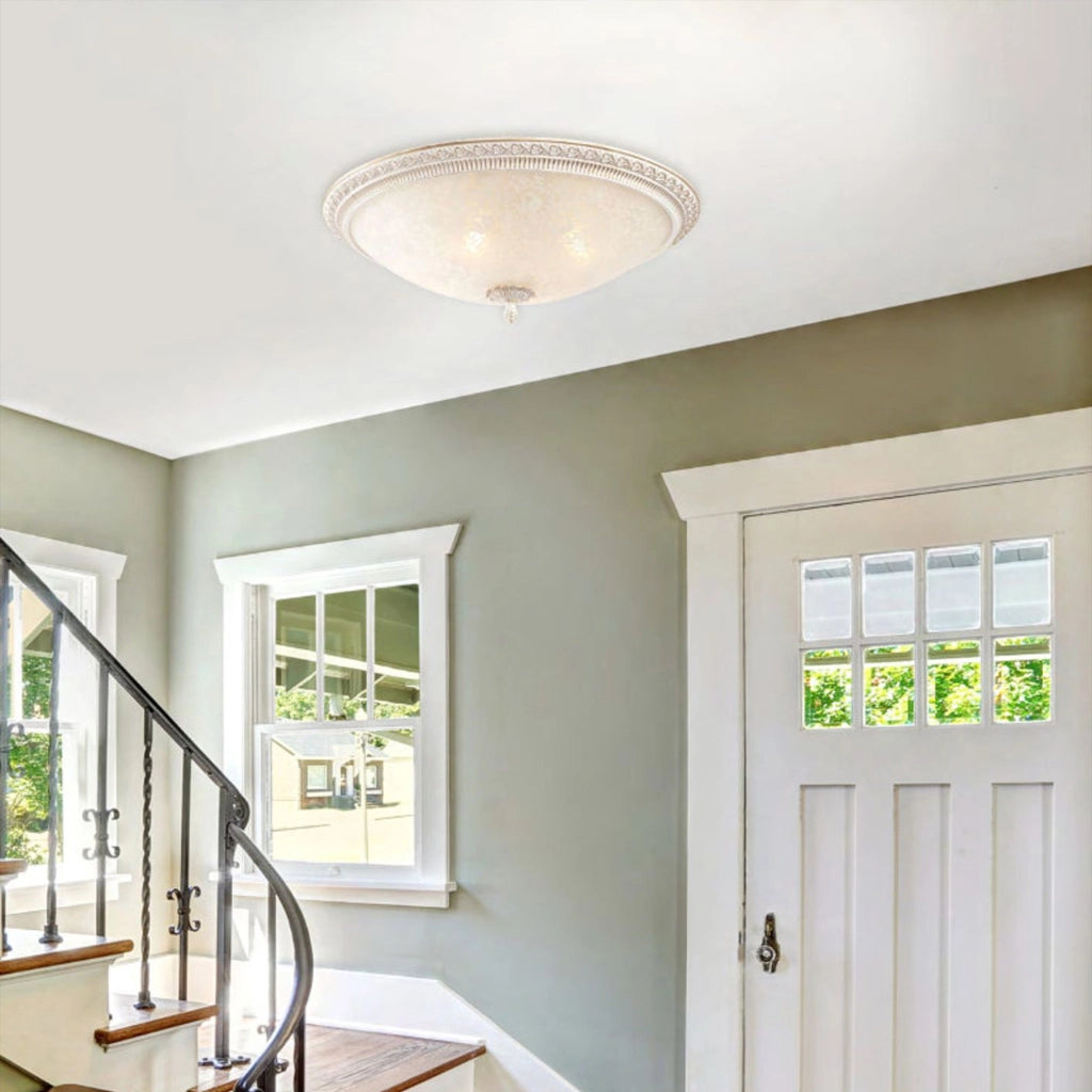 Maytoni Plafoniera contemporanea Pascal 3 luci E27 bianco metallo vetro
