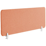 Pannello Divisorio Fonoassorbente per scrivania in PET rosso chiaro 130 x 40 cm tavolo ufficio