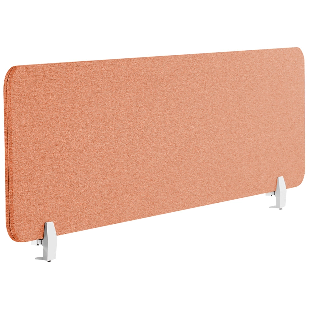 Pannello Divisorio Fonoassorbente per scrivania in PET rosso chiaro 130 x 40 cm tavolo ufficio