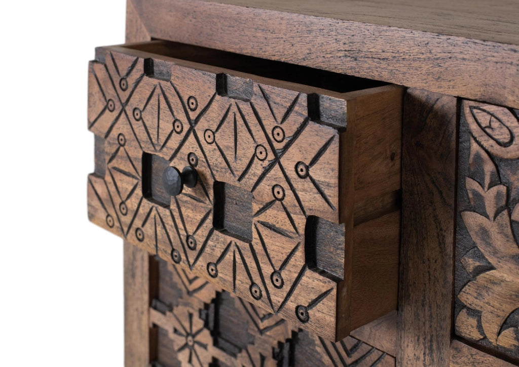 Credenza artigianale in legno massello di mango 160cm