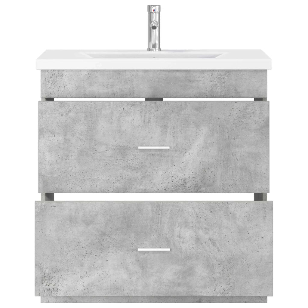 Set di mobili per il bagno Grigio Cemento 81 x 40 x 84,5 cm 3404377