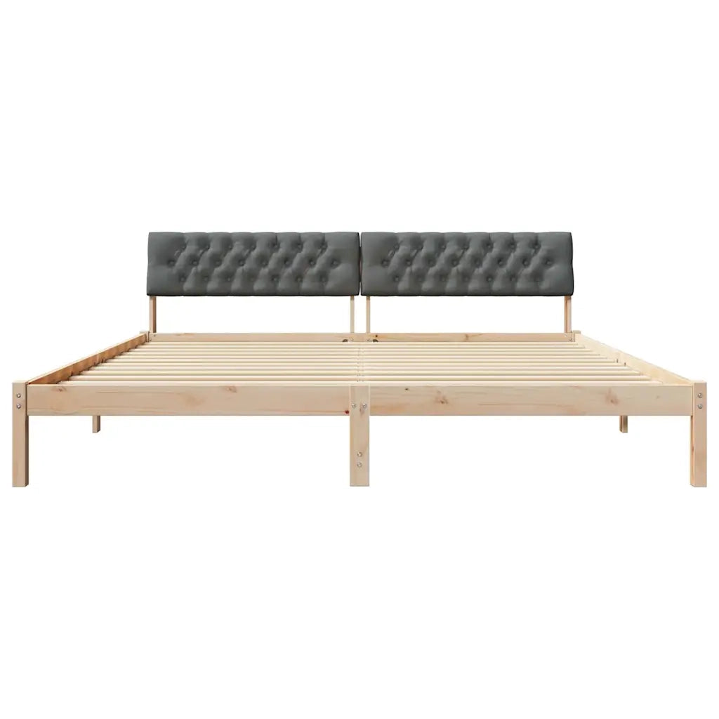 Struttura del letto-Giroletto marrone e grigio scuro 200 x 200 cm 409791